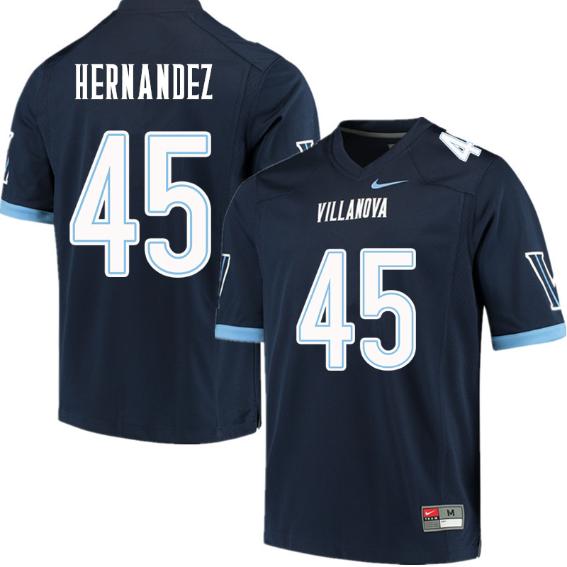 Men #45 Lorenzo Hernandez Villanova Wildcats College Football Jerseys Sale-Navy